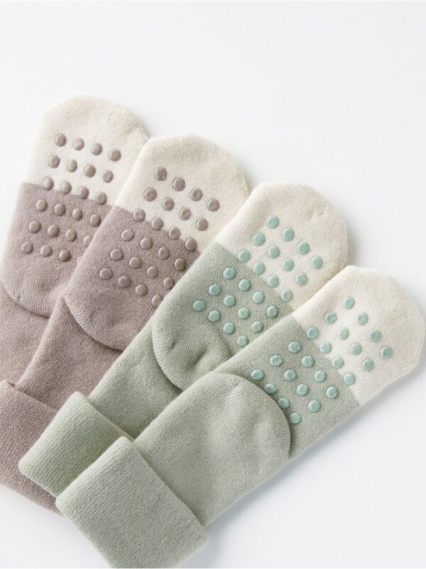 2-pack terry socks with antislip - 8324698-3905