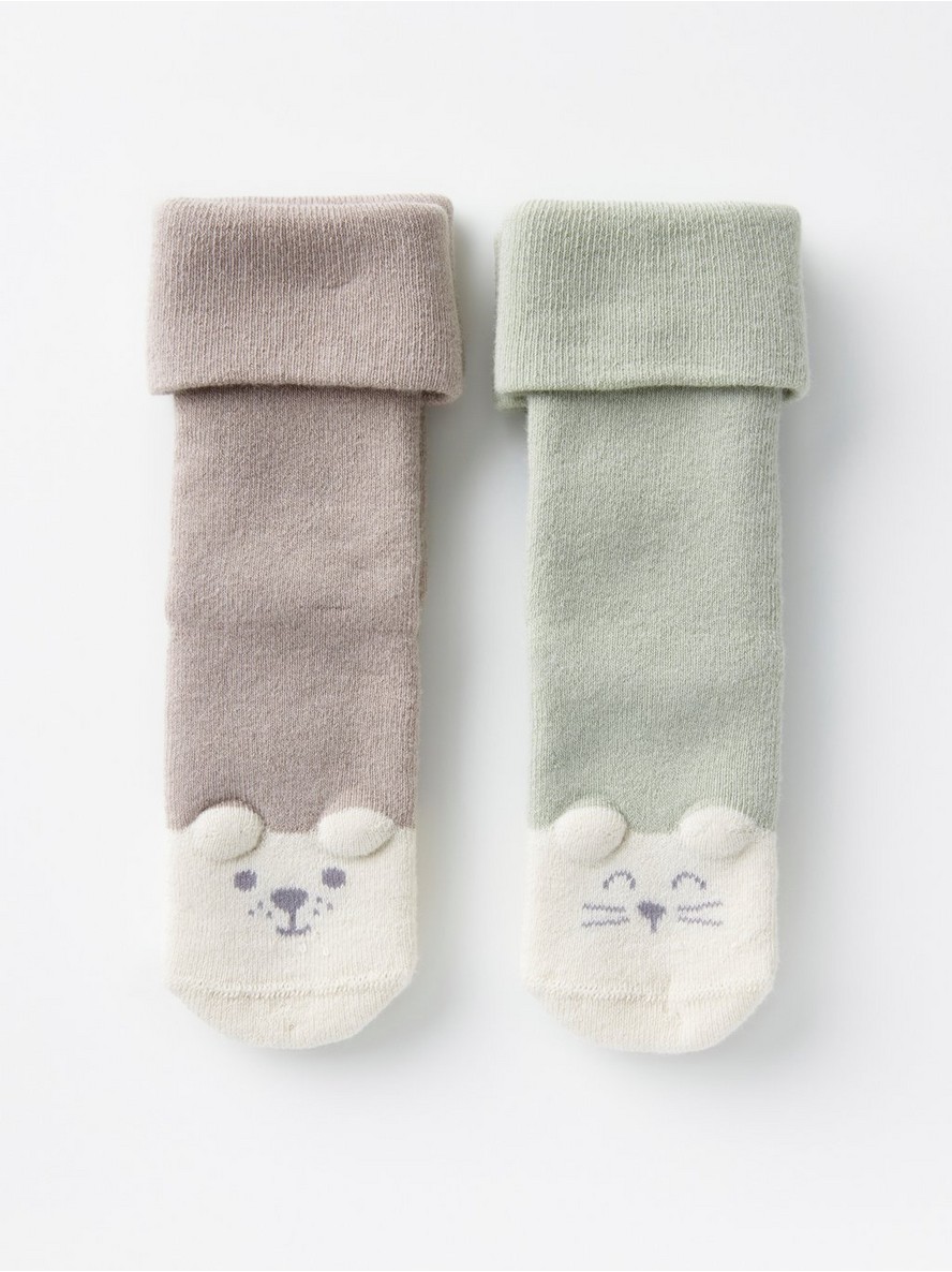 Carape – 2-pack terry socks with antislip