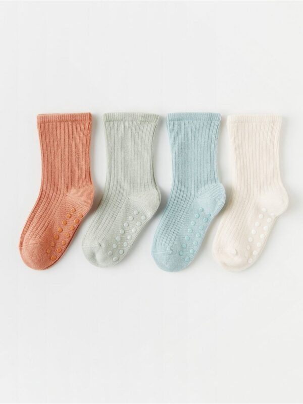 4-pack socks with antislip - 8324699-7682