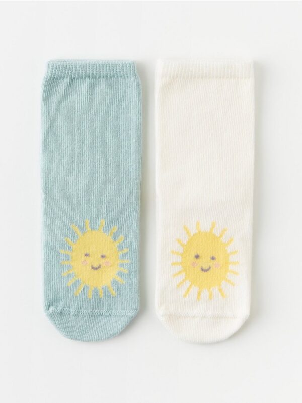 2-pack socks with sun motif - 8324703-7682
