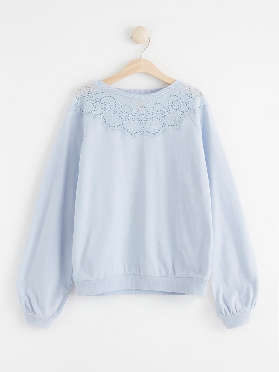 Sweatshirt with broderie anglaise - 8326475-7461