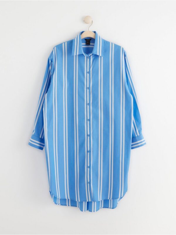 Striped cotton shirt dress - 8326636-7278