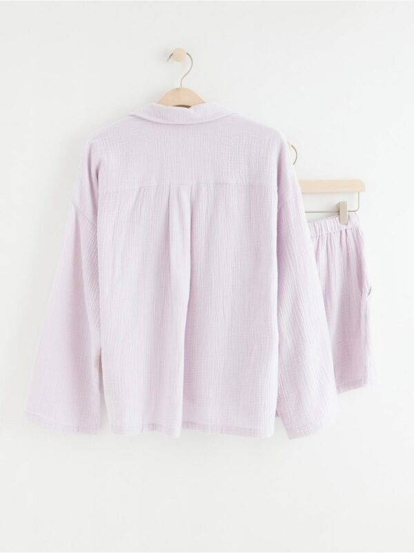 Crinkled cotton pyjamas set - 8336295-7396