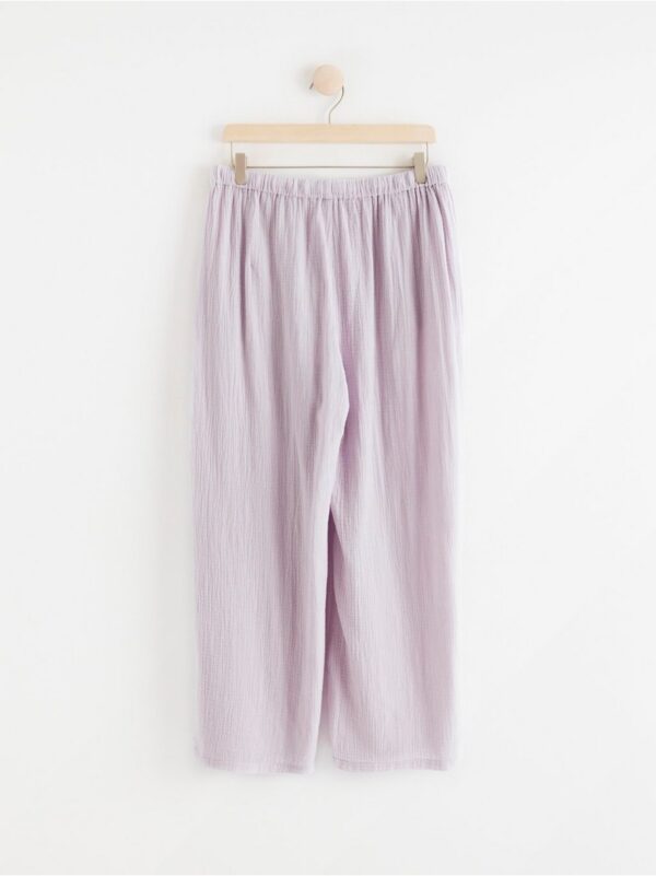 Crinkled cotton pyjama trousers - 8336306-7396