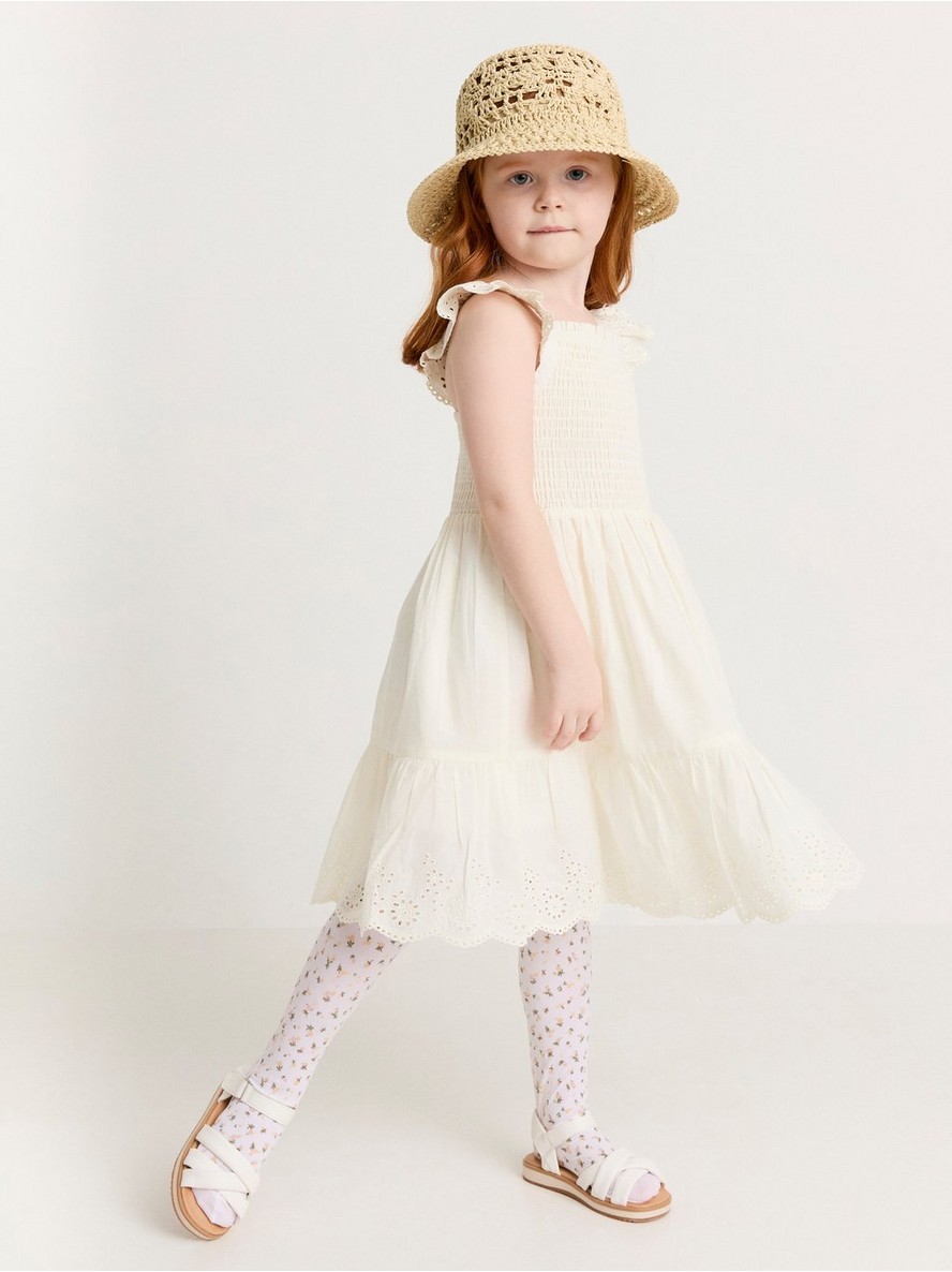 Smock dress with broderie anglaise - 8342700-325