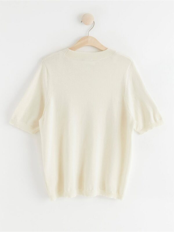 Fine-knit short sleeve jumper - 8343937-7862