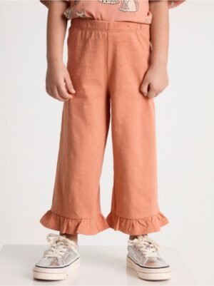 Wide trousers with frill hem - 8352503-8866