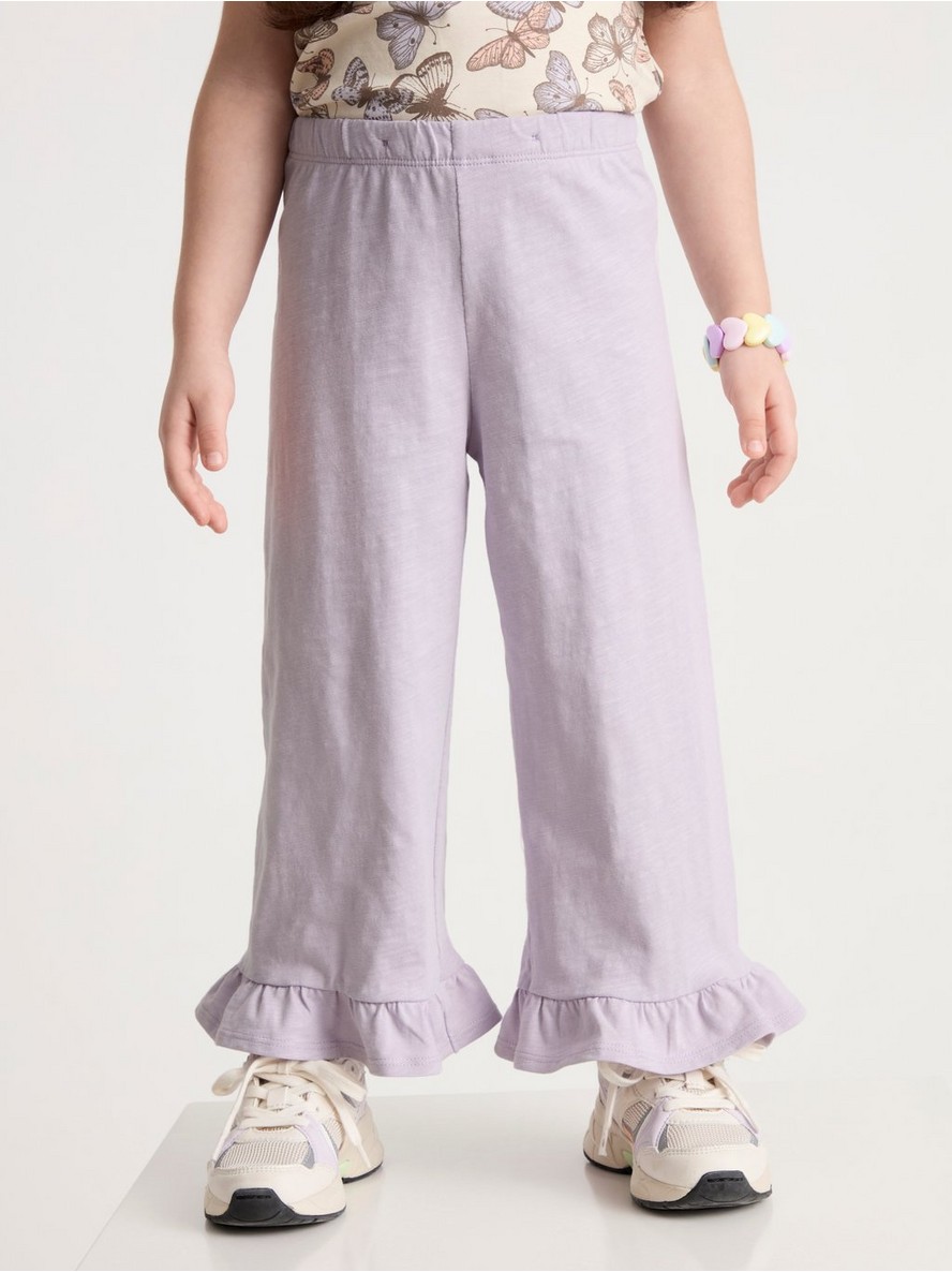 Pantalone – Wide trousers with frill hem