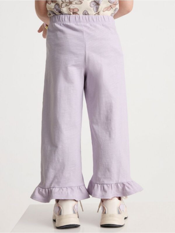 Wide trousers with frill hem - 8352503-9959