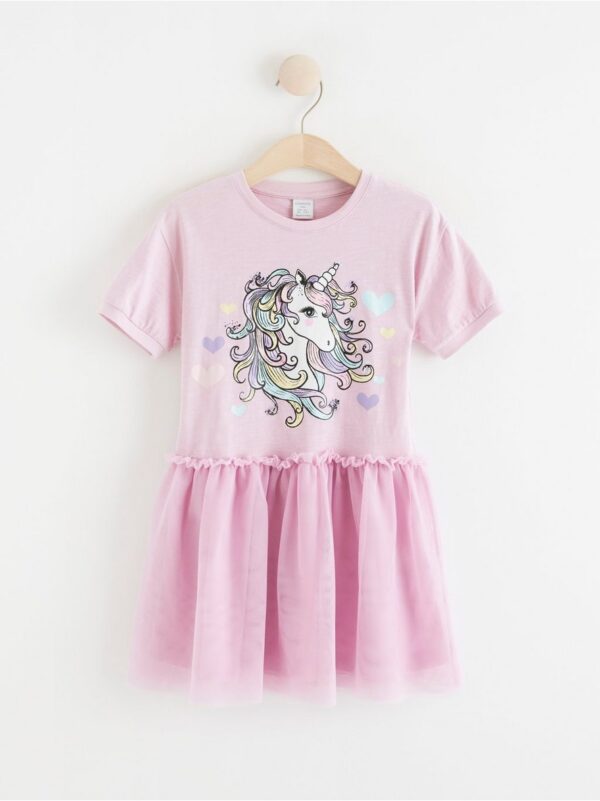 Tulle dress with unicorn - 8352507-683