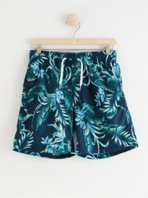 Swim shorts with tropical print - 8355151-6841