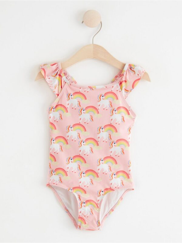 Swimsuit with rainbow unicorns - 8356483-2642