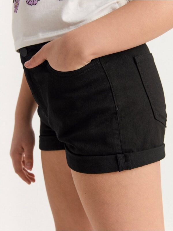 High waist denim shorts - 8359817-80