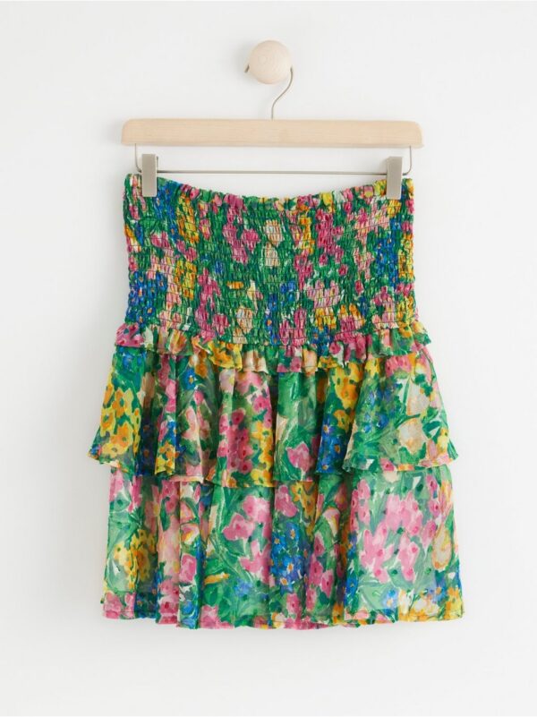 Chiffon skirt with smock - 8362424-5414
