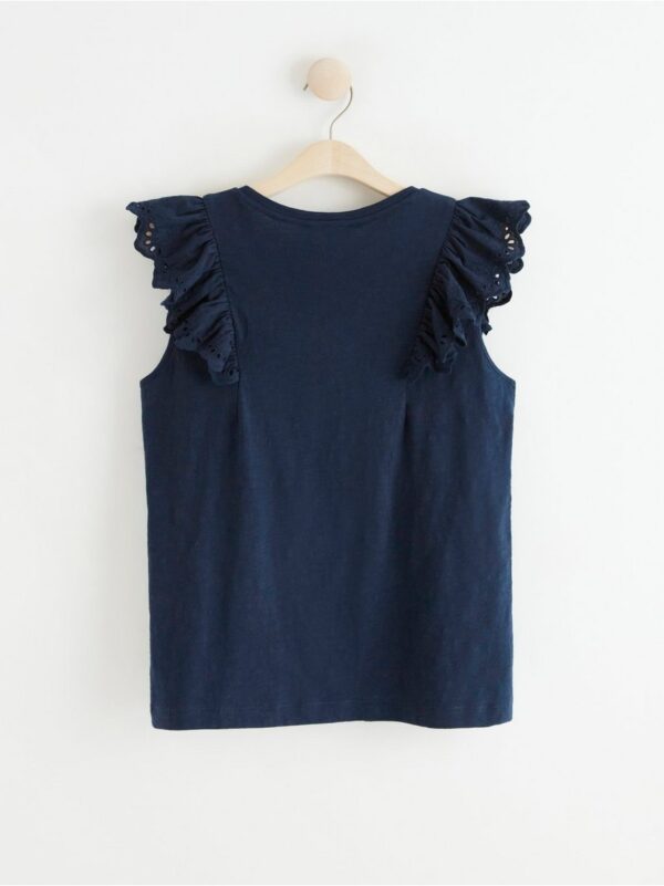 Sleeveless top with ruffles - 8364014-2150