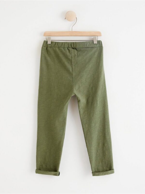 Slub jersey trousers with reinforced knees - 8365797-7588