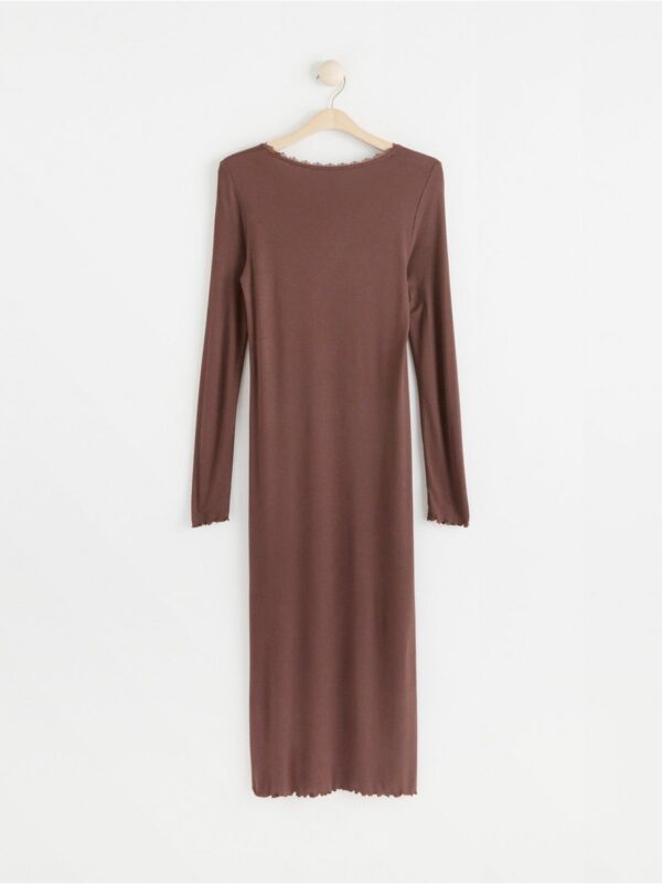 Long ribbed night dress - 8367800-2598