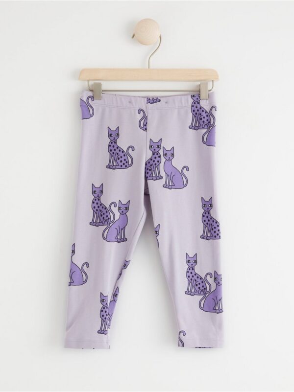 Capri leggings with cats - 8368270-9959