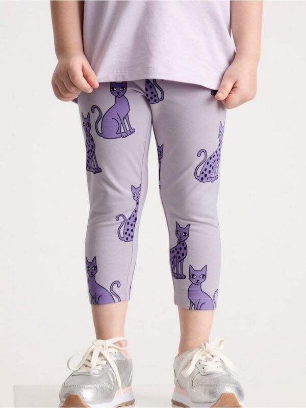 Capri leggings with cats - 8368270-9959