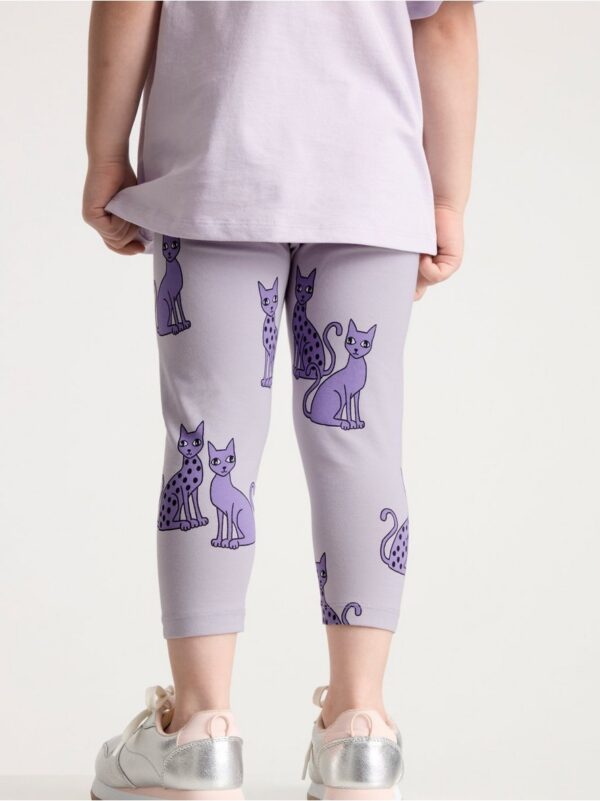 Capri leggings with cats - 8368270-9959