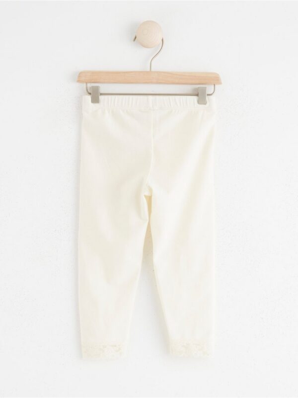 Capri leggings with lace - 8368271-325