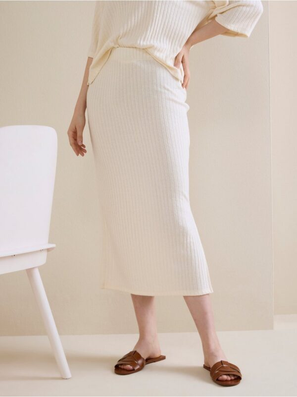 Rib-knitted midi skirt - 8369124-325