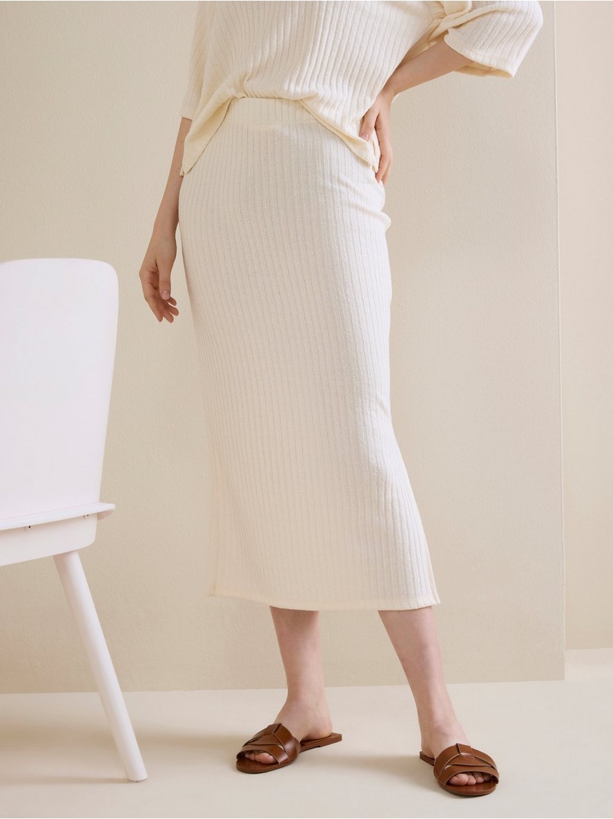 Suknja – Rib-knitted midi skirt