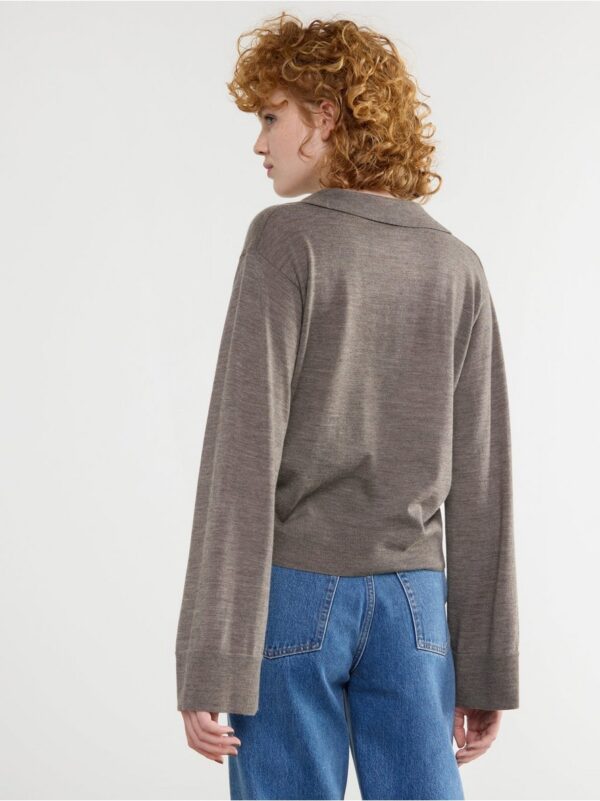 Collared jumper in merino wool - 8369133-245