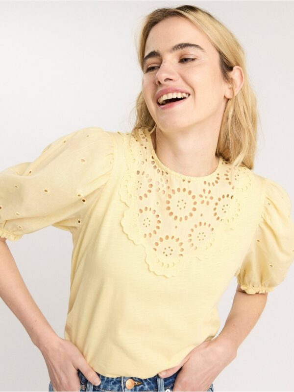 Top with broderie anglaise - 8369729-9390