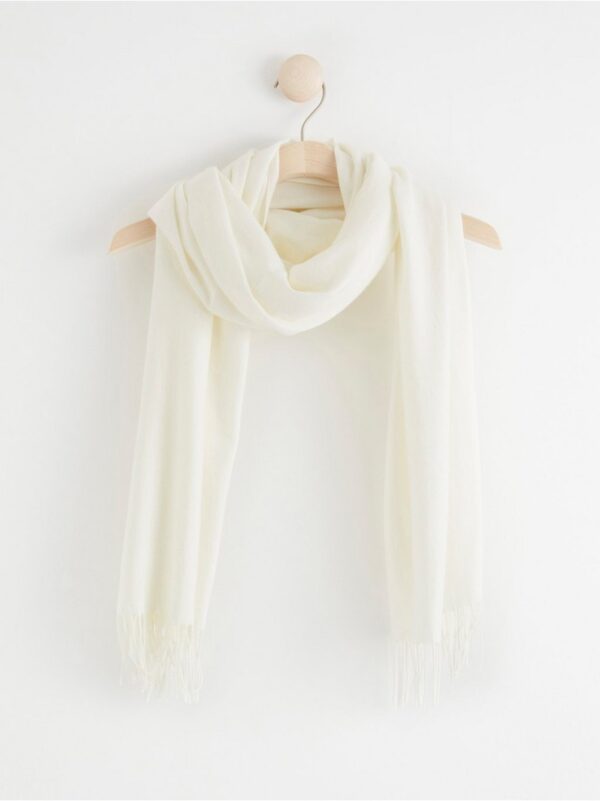 Woven scarf with fringes - 8373631-300