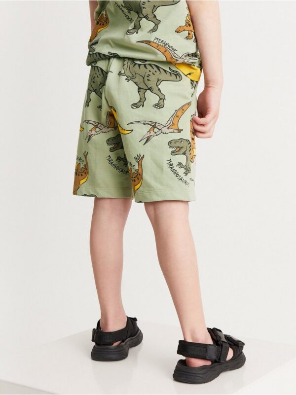 Soft shorts with dinosaurs - 8374831-5249