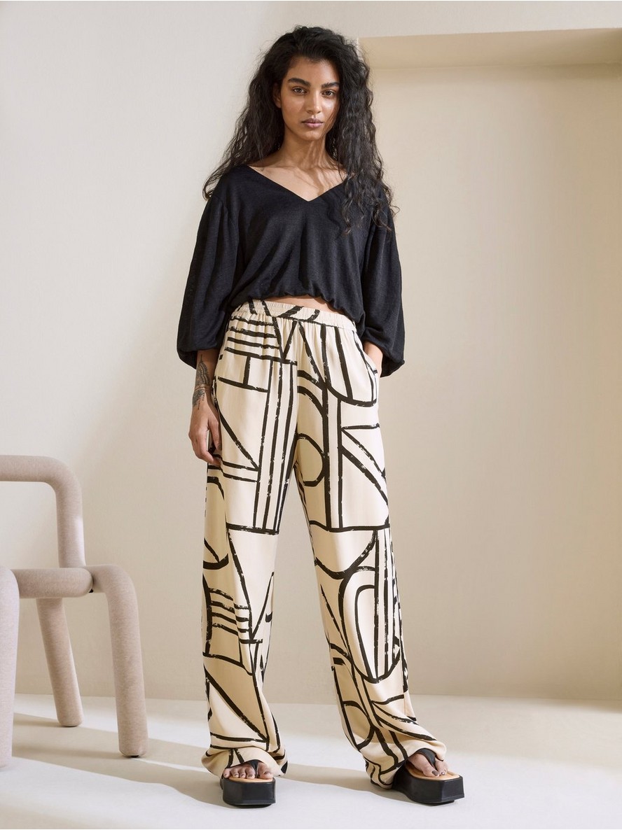 Pantalone – BELLA Straight patterned trousers