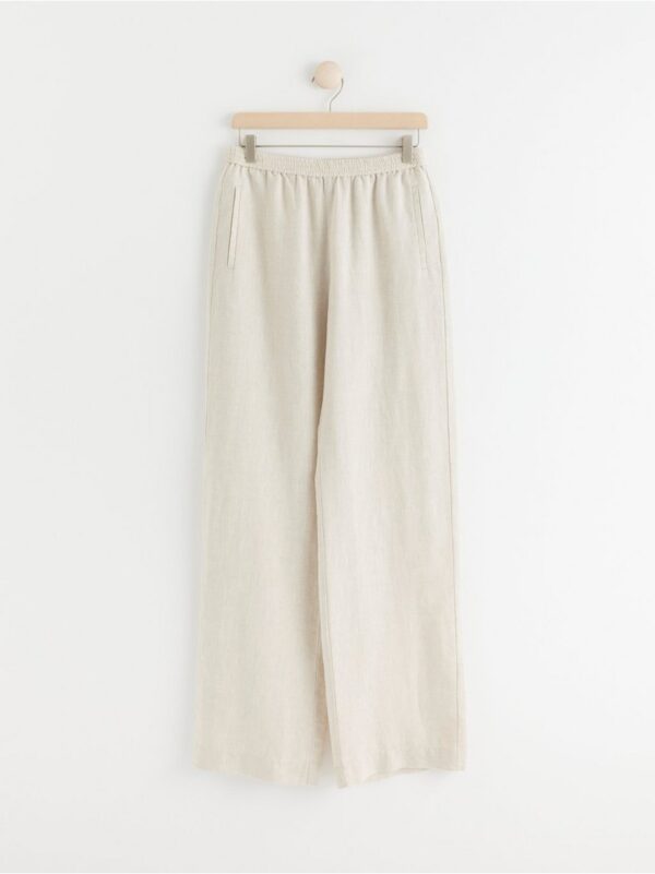 BELLA Straight linen trousers - 8374955-3