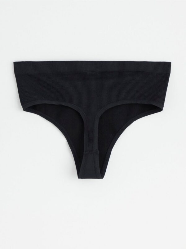 Seamless ribbed thong high waist - 8375964-80