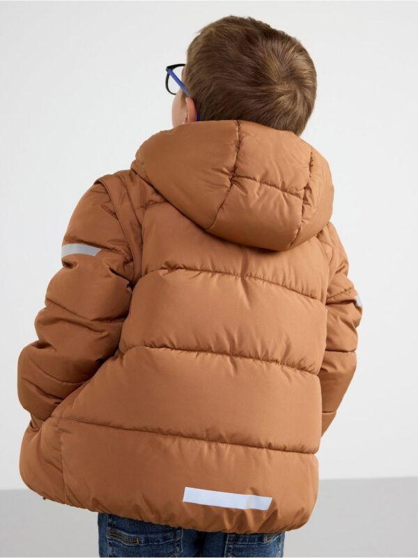 Puffer jacket with detachable sleeves - 8376195-1196