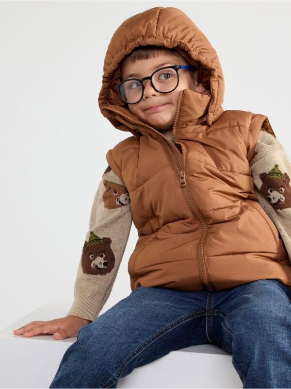 Puffer jacket with detachable sleeves - 8376195-1196
