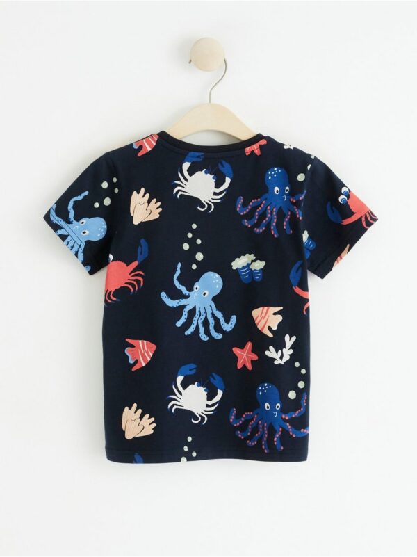 Short sleeve top with sea creatures - 8377381-2521