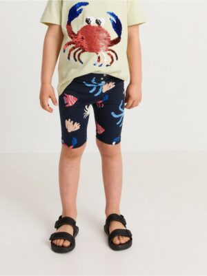 Biker shorts with sea creatures - 8377562-2521