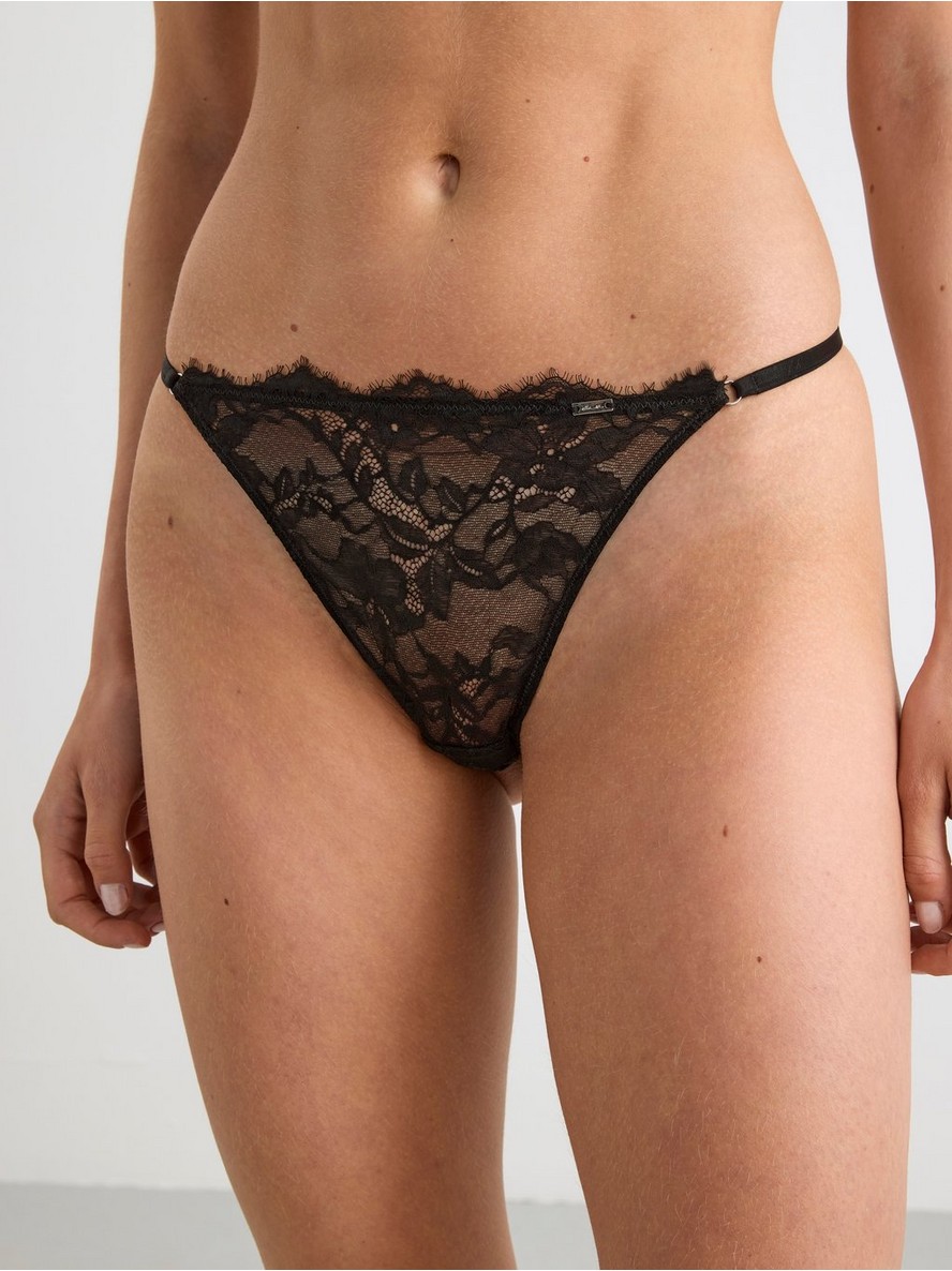 Thong low waist with lace - 8378134-80