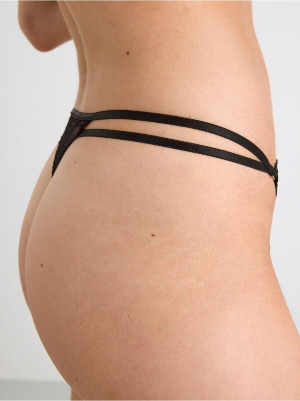 Thong low waist with lace - 8378134-80