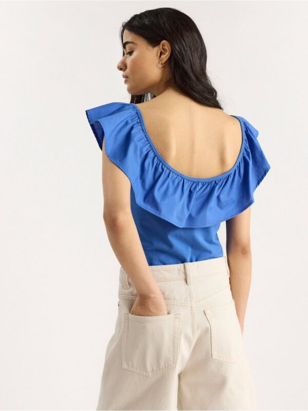 Top with woven flounce - 8378193-9340