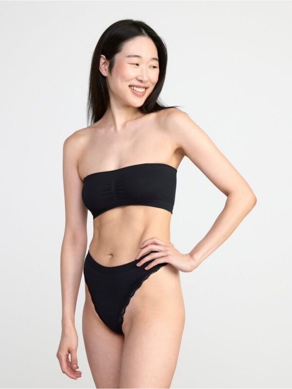 Bandeau seamless ribbed soft bra - 8378436-80