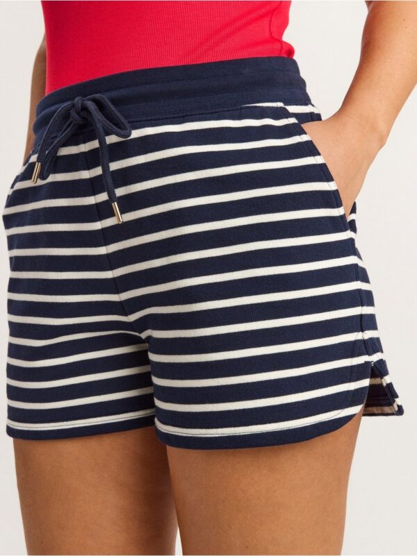 Striped jersey shorts - 8379817-2150