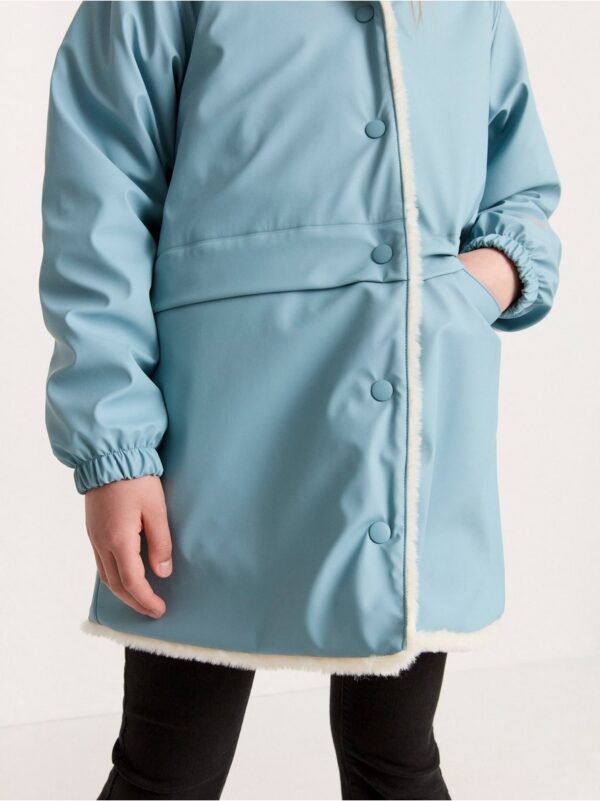 Raincoat with fake fur lining - 8380493-7731