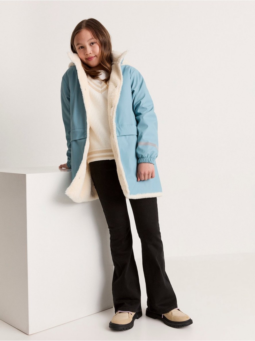 Jakna – Raincoat with fake fur lining