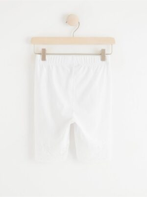 Cotton cycling shorts with lace - 8380782-70