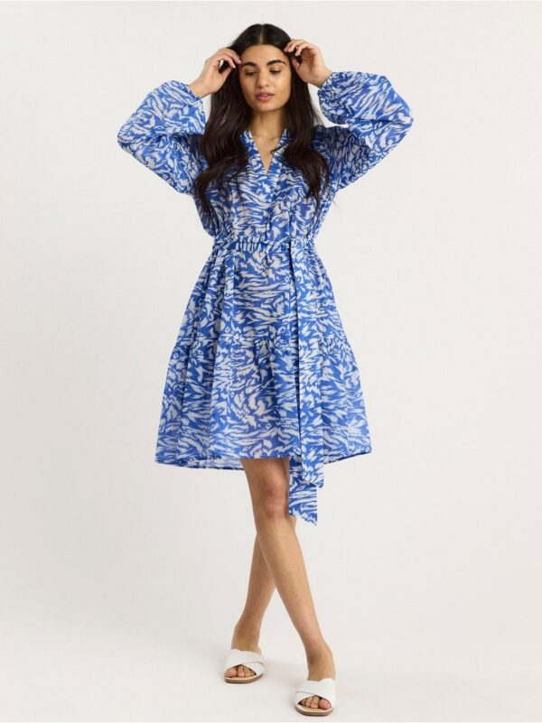 Haljina - Patterned long sleeve cotton dress - Lindex Online Shop Srbija