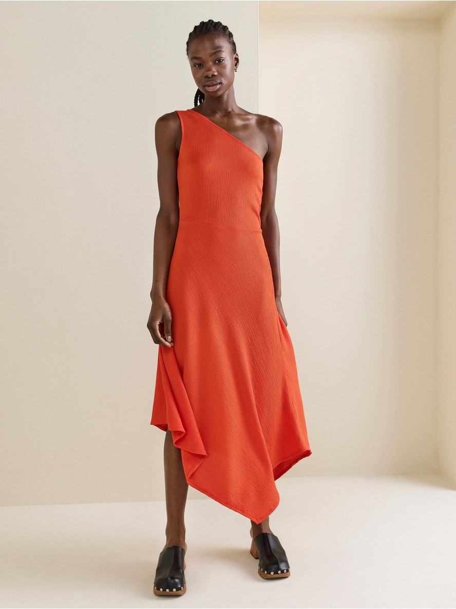 Haljina – Asymmetric one shoulder midi dress