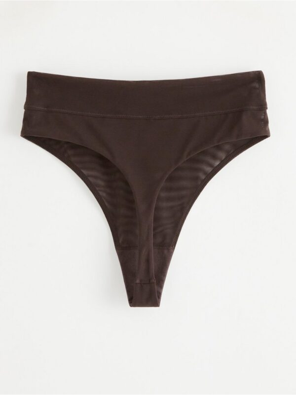 Thong high waist with mesh - 8381506-9631