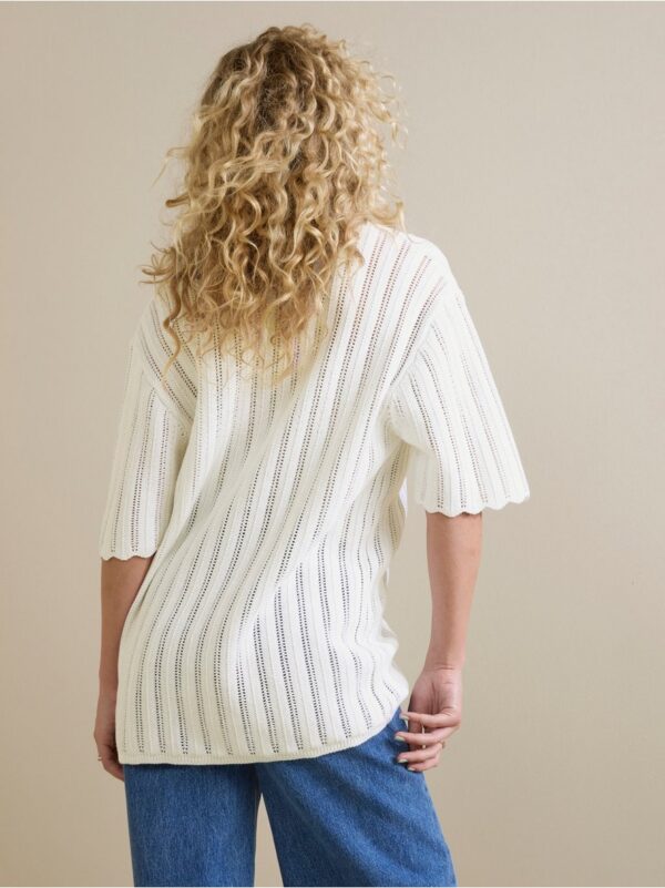 Knitted short sleeve cardigan - 8383300-70
